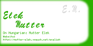 elek mutter business card